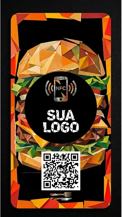 Placa NFC para hamburgueria