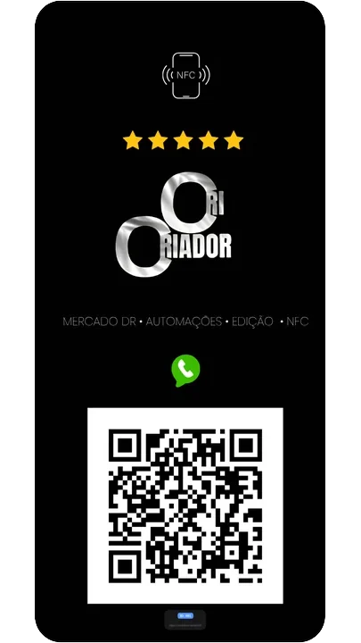 Placa NFC personalizada preta