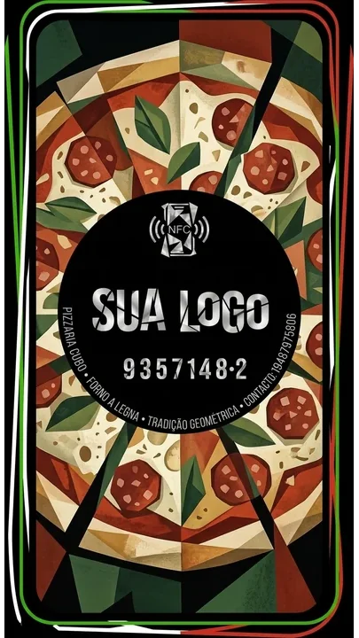 Placa NFC para pizzaria